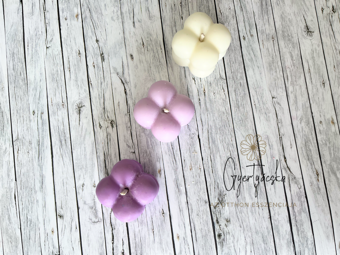 3 db-os buborék gyertya