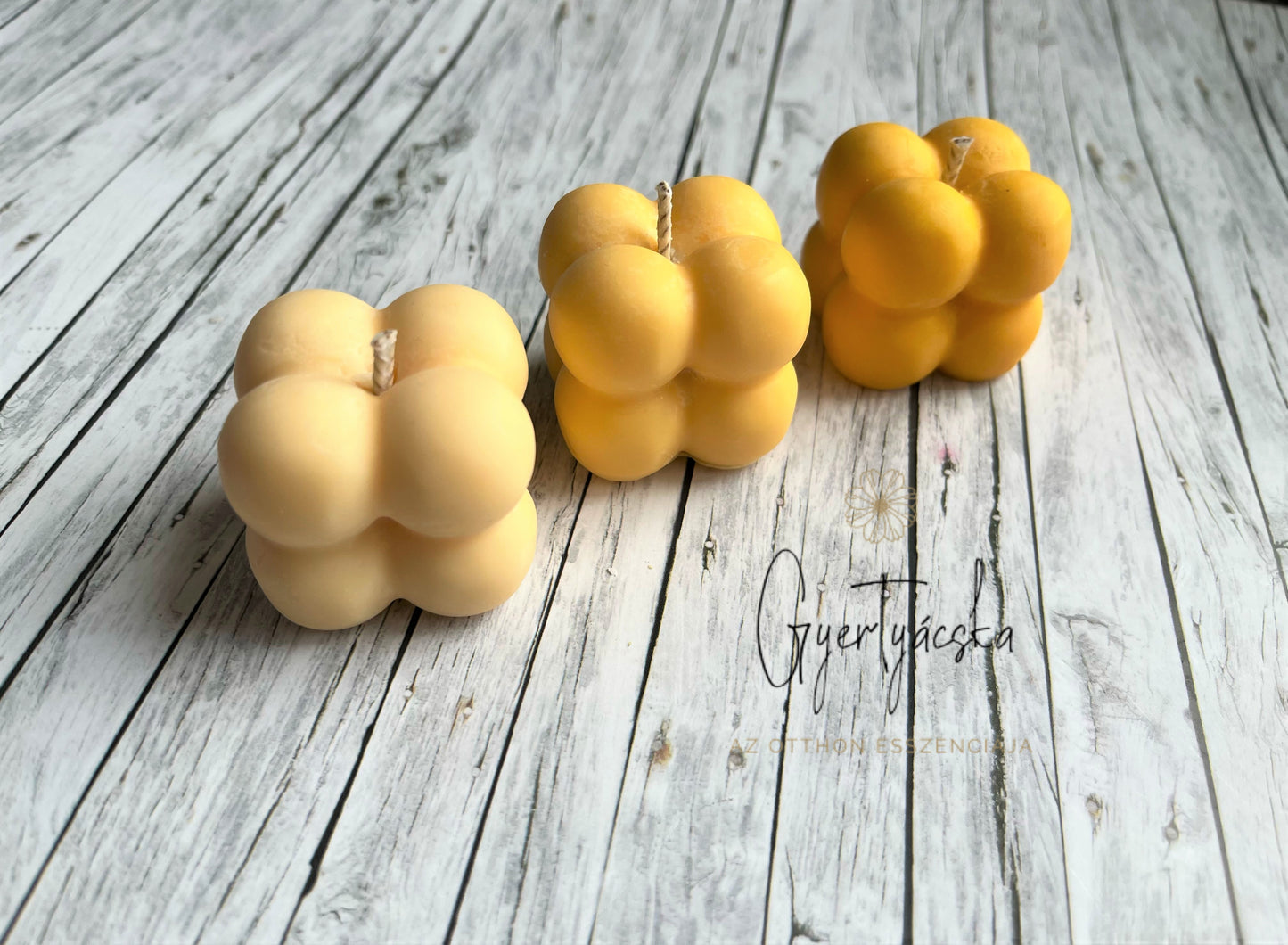 3 db-os buborék gyertya