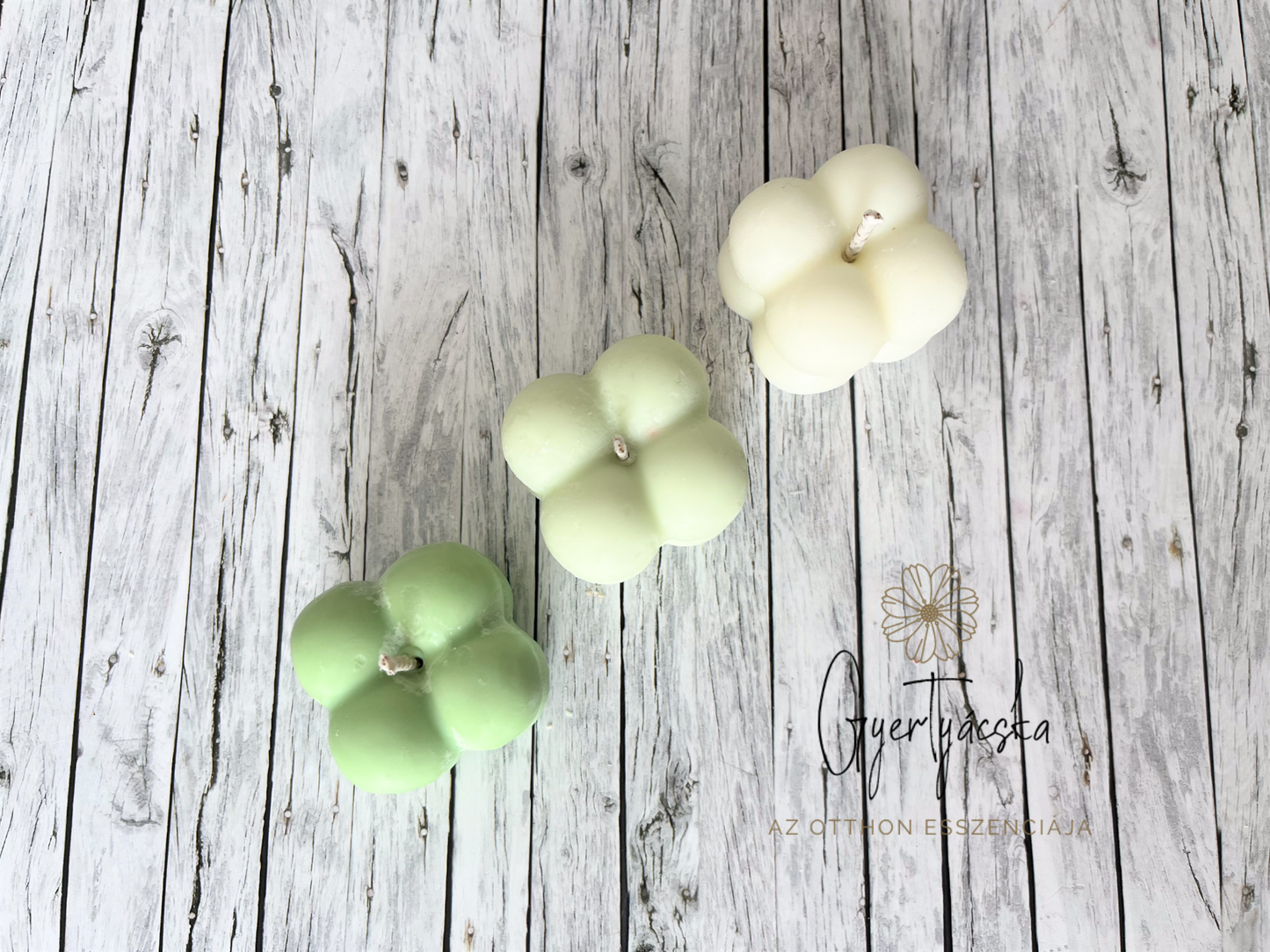 3 db-os buborék gyertya