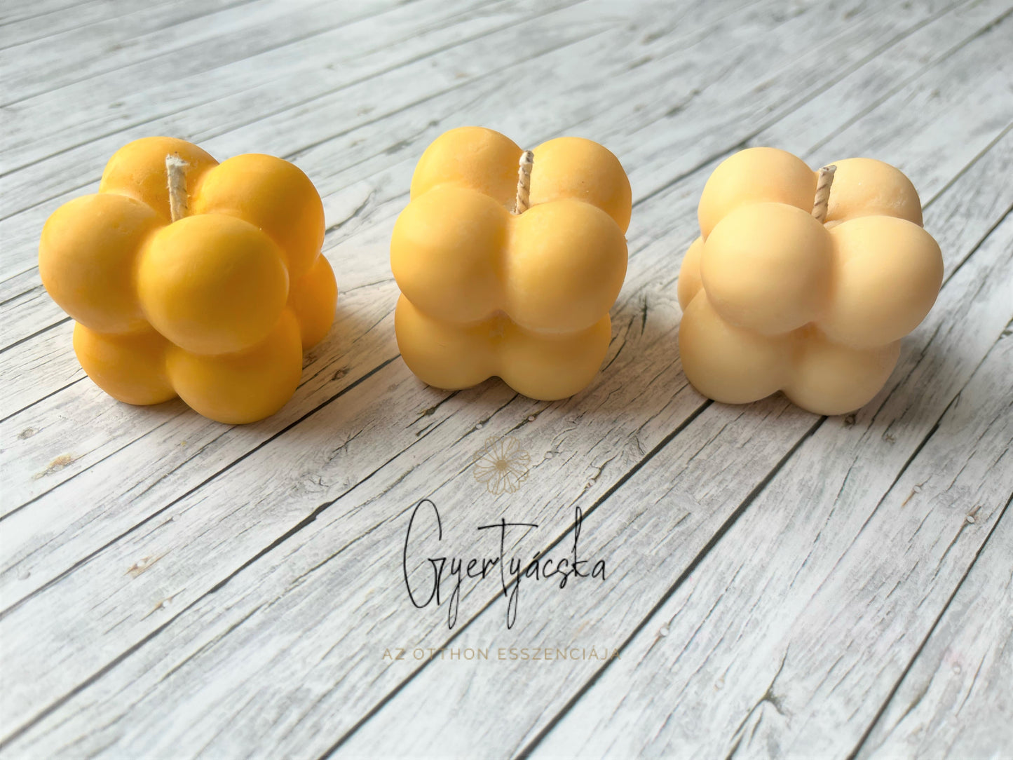 3 db-os buborék gyertya