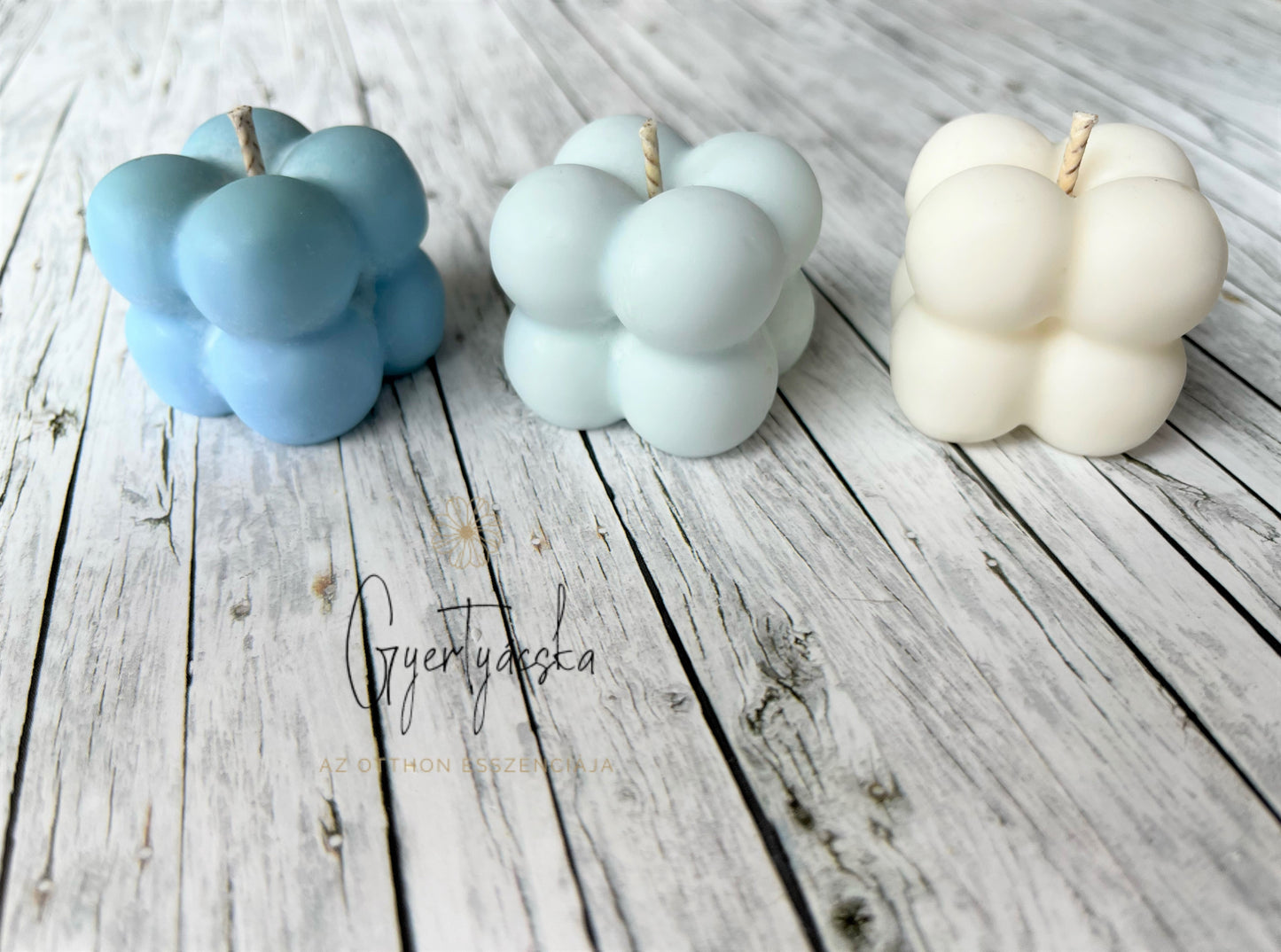 3 db-os buborék gyertya