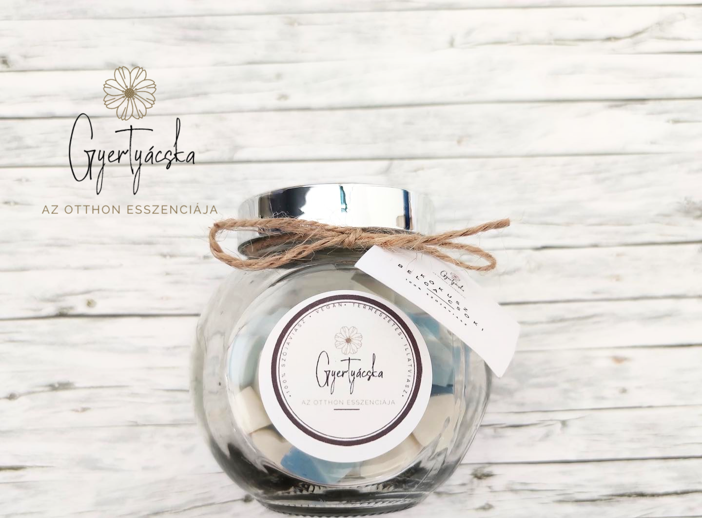 Csavaros üveges illatviasz szivecskék